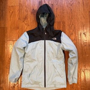 The North Face Warm Storm Jacket, Light Blue, Girls Large (14-16)